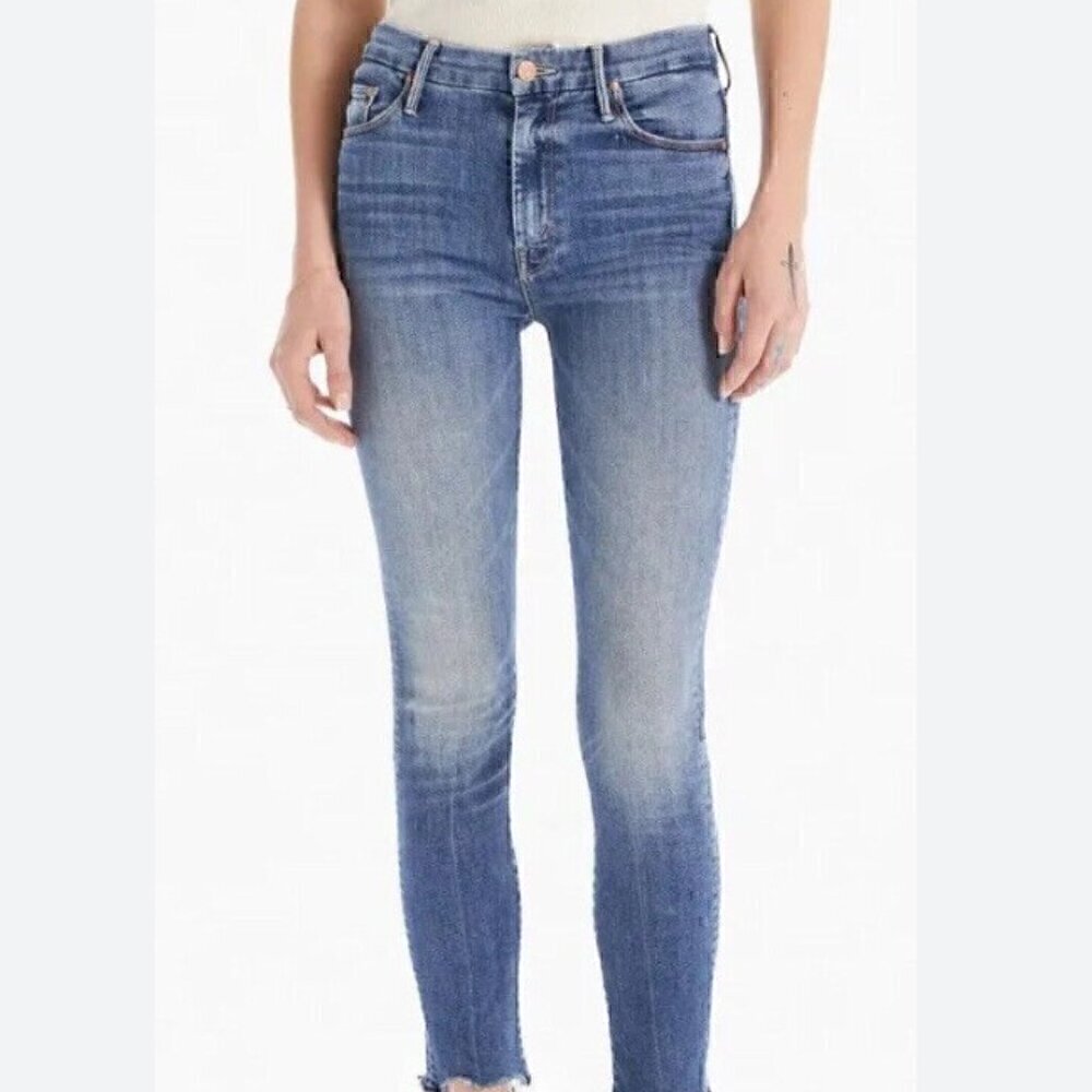 Mother The Looker Ankle Fray jeans blue size 24